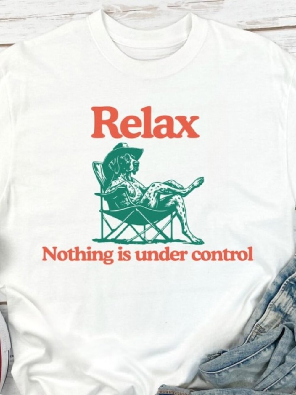 Chill GSP Vintage T-Shirt - Relax Nothing Is Under Control German Pointer Tee
